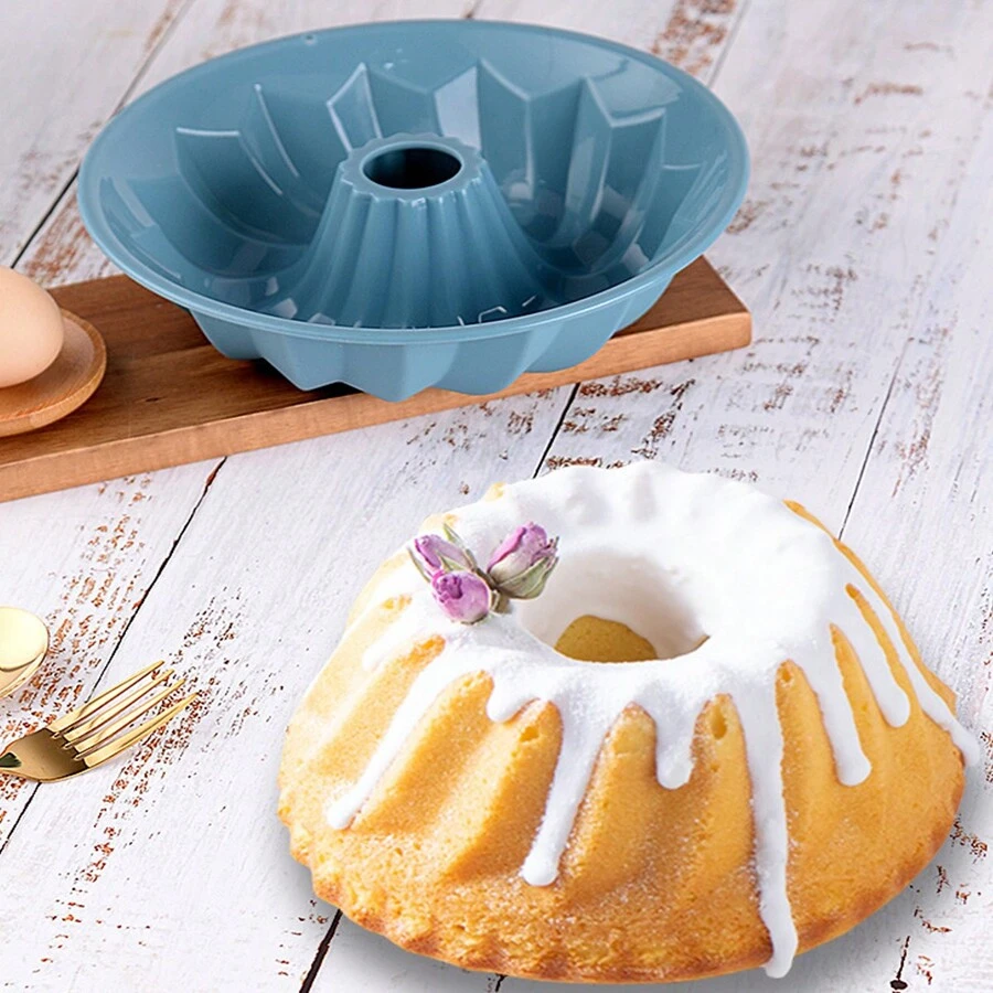 1 Miếng 8Inch Hình nấm Silicone Khuôn bánh , Thích hợp Đối với Làm bánh Sinh nhật Bánh , Hấp Cơm Bánh , Dễ Giải phóng - Màu xanh lam - Xem 1