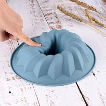 1 Miếng 8Inch Hình nấm Silicone Khuôn bánh , Thích hợp Đối với Làm bánh Sinh nhật Bánh , Hấp Cơm Bánh , Dễ Giải phóng - Màu xanh lam - Xem 4