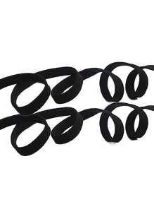 Stylish Fashionable Personalized Street Style Decoration Jet Black Non-Fading Shoelaces - Black - View 2