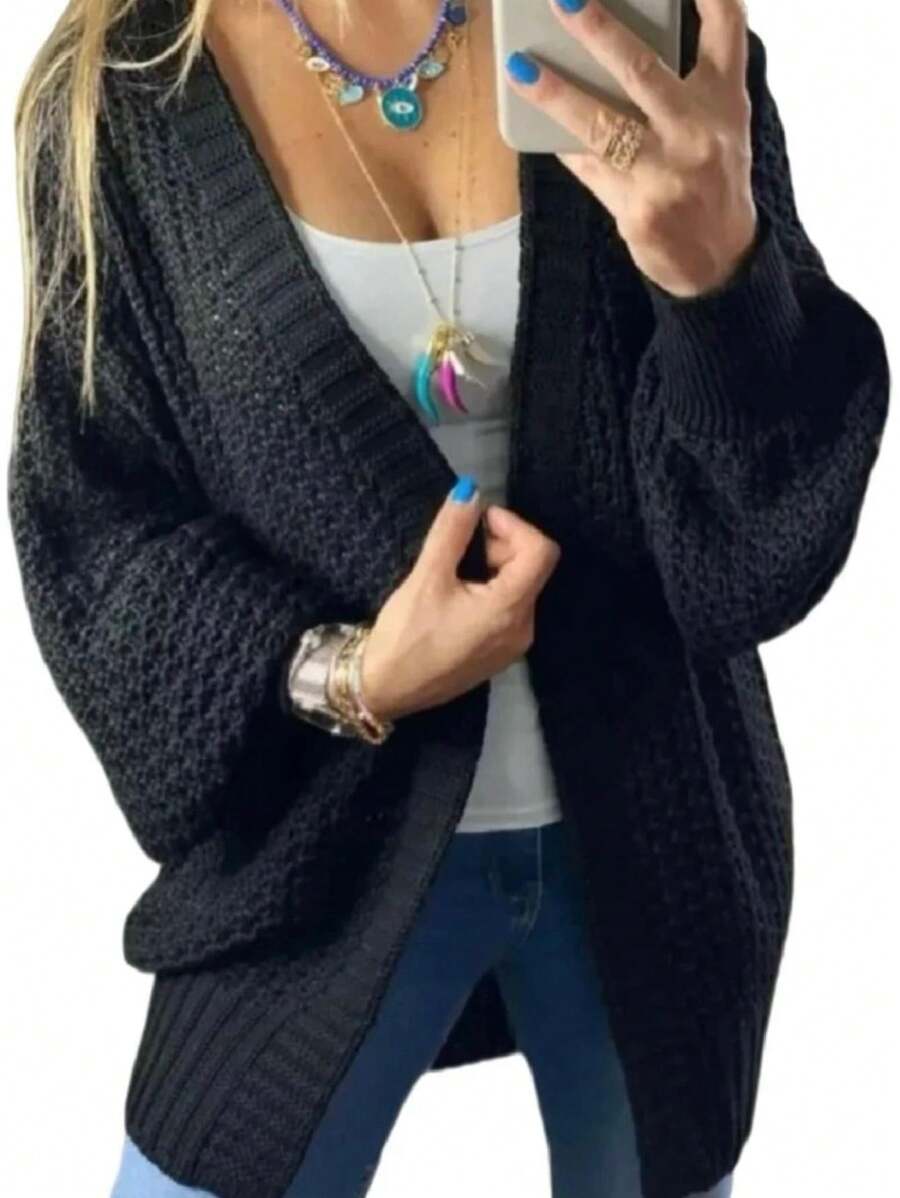 Women Cardigans - 黑色 - 查看 1