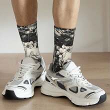 Calcetines De Compresión Para Hombres Locos Con Retos De Skulls Al Estilo De Hip Hop Retro, Unisex, Harajuku, Cómodos, Sin Costuras, Impresos Con Dibujos Divertidos Y Alegres. Regalo Para Niños.