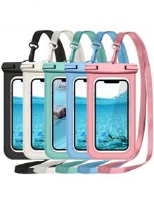 1pc Random Color Waterproof Phone Pouch With Touchscreen Function, Ideal For Swimming, Water Parks, And Rafting; A Professional Protective Case And Storage Bag For Your Phone