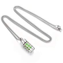 2024年新款不銹鋼香薰頸鍊，香水精油擴散器吊墜項鍊吊墜珠寶，香氣頸鍊 - 銀色 - 查看 12