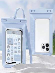 1pc Random Color Waterproof Phone Pouch With Touchscreen Function, Ideal For Swimming, Water Parks, And Rafting; A Professional Protective Case And Storage Bag For Your Phone