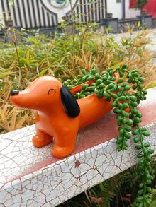 New Cross-Border Dachshund Dog Flower Pot Ornament Resin Craft Outdoor Garden Landscape Plant Pot Decoration - Dachshund Dog Flower Pot a - View 3