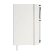 PromoClick Mini libreta de 80 hojas con boligrafo touch - Blanco - Ver 3