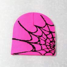 1pc Spider-Web Jacquard Knitted Hat, Y2k Style, All-Match, Warm, Breathable, Suitable For Outdoor Sports And Streetwear In Autumn And Winter Halloween Beanie Fall Outfit - Multicolor - View 22