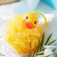 1入組批發漸變色浴室沐浴海綿,密集泡沫,50克,適合兒童和女性使用 - 藍色海豚 - 查看 3