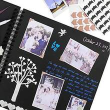 1pc Vintage Style Diy Photo Album With Bowknot, 6 Inches Kraft Paper Line Bound Scrapbook - Multicolor - View 3