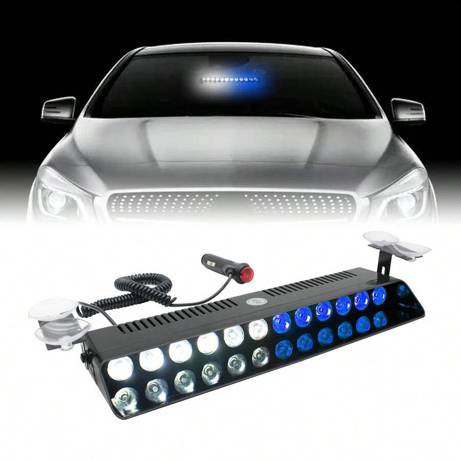 13.5 Inches Led Emergency Dashboard Strobe Light Bar With Suction Cups