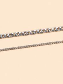 5pcs New Fashion Zinc Alloy Material Waterproof Tarnish Resistant Twisted, Snake & Beaded Chain Bracelet Set, Perfect For Women's Daily Wear, Party Dressing And Gift Giving