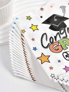 2024 Graduation Party Napkins, Disposable Paper Towels, Congratulation Graduation Party Decoration, 2024 Napkins - Multicolor - View 3