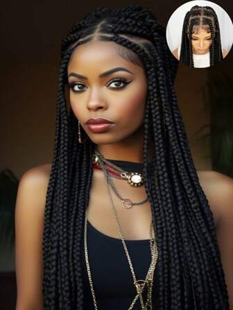 蕾丝编织头带假发，200% 密度蕾丝花朵装饰，多股中等扭纹编织风格，日常办公室造型新潮流