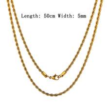 1pc Stainless Steel Twist Chain Twisted Fashion Necklace Bone Chain Jewellery For Men Gift - Twist Chain - View 23