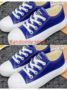 Zapatillas deportivas para niños de media altura de lona, estilo coreano, diseño simple y elegante, primavera/otoño, baja de perfil, ocio, con cordones, zapatos clásicos deportivos de lona, versátiles, casuales, deportivos, para monopatín y actividades atléticas, adecuadas para niños