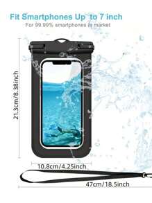 1pc Random Color Waterproof Phone Pouch With Touchscreen Function, Ideal For Swimming, Water Parks, And Rafting; A Professional Protective Case And Storage Bag For Your Phone