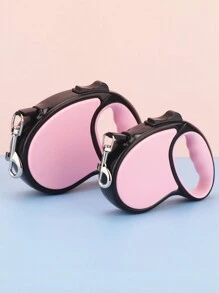 1 Pieza De 3m/5m Correa Retráctil Para Mascotas Automática Resistente A Rayones Con Colores Tipo Macaron Y Cubierta De Carcasa Con Textura Mate