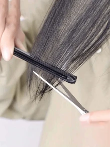 1 Pièce Peigne De Lissage De Cheveux En Forme De V, Convient Pour La Coiffure De Salon Et À Domicile, Pliable Et Facile À Utiliser, Pour La Coupe, Le Démêlage Et Le Lissage