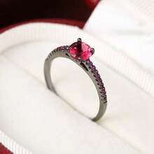 1入2024年新款韓國風格簡潔優雅戒指,閃亮適合訂婚、婚禮和裝飾用珠寶 - 戒指 - 查看 11