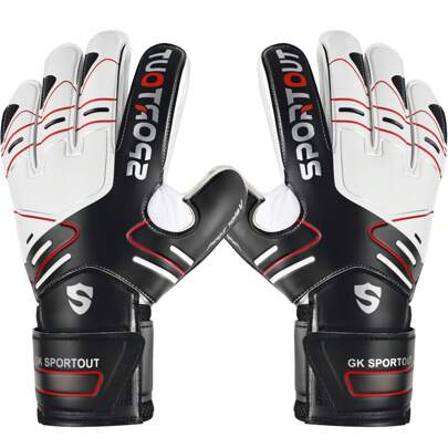 Sportout Youth & Adult Goalkeeper Gloves, Strong Grip For Tough Saves, Including Finger Protection To Prevent Injuries, Old Version