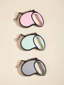 1 Pieza De 3m/5m Correa Retráctil Para Mascotas Automática Resistente A Rayones Con Colores Tipo Macaron Y Cubierta De Carcasa Con Textura Mate
