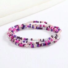 Minimalistischer, sexy Körperkette für den Strand, handgefertigt aus Glas- und Samenperlen. Elastisches Design in mehreren Farben, perfekt für Party-Mädchen oder als Halloween Geschenk