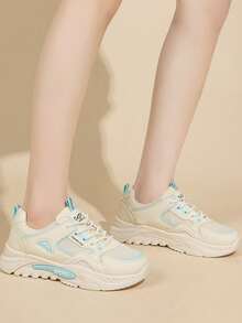 2024 Xuân/Hạ/Thu Mới Thời trang Thoải mái Phong cách Hàn Quốc Đế dày Giày thể thao Đối với phụ nữ - Màu xanh lam - Xem 2