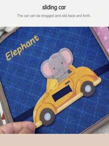 1pc Baby Cloth Book Soft Tear-Resistant With Sound, Educational Toy For Fruit/Vegetable/Animal Cognition, 0-1 Years Old