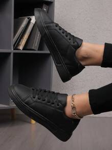 2024 New Spring&Fall Women's Solid Color Sneakers Ladies Casual Sport Shoes
