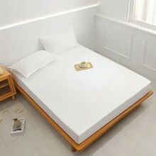 3PCS Fitted Sheet Set (1pc Fitted Sheet + 2PCS Pillowcases), Bed Comforter,Bed SheetsCover, Bedding,Solid Color Brushed Fabric, Bedding, Bedroom, High-Quality For Luxury Hotels, Versatile, Classic, Machine Washable, Skin-Friendly And Breathable, Soft And Comfortable