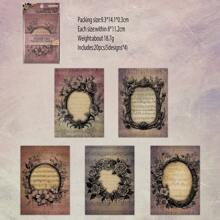 Conjunto De Papeles De Collage De Álbum De Recortes De Estilo Gótico Vintage De La Serie De Arte Barroco: 20 Hojas - Multicolor - Ver 10