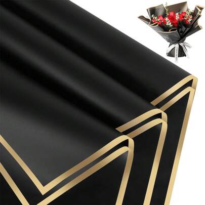 10 张鲜花包装纸 - 防水花卉礼品包装纸，适用于 DIY 工艺品、花店用品包装纸，适用于婚礼生日礼物、返校情人节