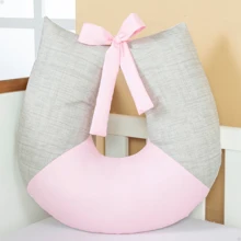 Almofada Amamentação Com Ninho Redutor de Berço Trança Mini Berço Protetor