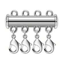 1 Miếng Dây chuyền Phân lớp Khóa Clasp Dây chuyền Trình kết nối Đa Sợi Ống Nhiều lớp Dây chuyền Và Closures Đối với phụ nữ Làm đồ trang sức Quân nhu - Bạc - Xem 8