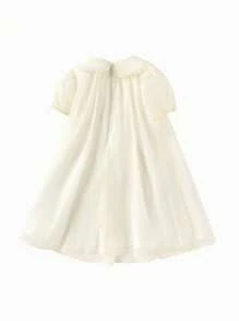 Balabala 女童夏季甜美彼得潘领儿童短袖连衣裙 - 咖啡 - 查看 5