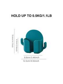 1pc Multifunctional Creative Wall Mount Remote Control Storage Box, Mobile Phone Charging Bedside Rack, Random Color Fall Home Decor Room Decor - Multicolor - View 3