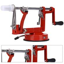 Đa chức năng Hand-cranked Apple Máy bóc vỏ , Thương nghiệp Ba trong một Thủ công Máy gọt trái cây - Đỏ - Xem 3
