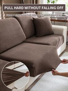 1 Stück Sofa Sitzkissenbezug, spritzwassergeschützt und elastisch, moderner minimalistischer stilsicher Anti-Rutsch Sofaüberzug, passend als Wohnzimmer Sofa Schutzbezug für L-förmige Sofa oder 1/2/3/4 Sitzer Sofa