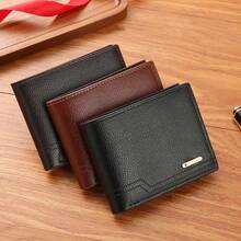 Men's Pu Leather Wallet, Large Capacity Multi-Card Slots, Business Casual Style, Ideal Gift For Men's Birthday Or Partner Large Capacity Multi-Card Slots, Business Casual Style, Birthday Gift, Graduation Gift, Father's Day Gift