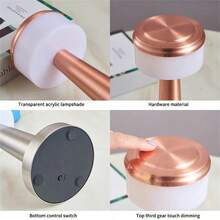 Retro Bar Table Lamps LED Bedside Table Lamp Touch Sensor Rechargeable Wireless Dumbbell Desk Lamp F Restaurant Hotel Bedroom - Three Color Dimming - View 4