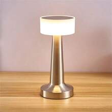 Retro Bar Table Lamps LED Bedside Table Lamp Touch Sensor Rechargeable Wireless Dumbbell Desk Lamp F Restaurant Hotel Bedroom - Three Color Dimming - View 5