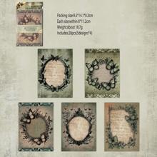 Conjunto De Papeles De Collage De Álbum De Recortes De Estilo Gótico Vintage De La Serie De Arte Barroco: 20 Hojas - Multicolor - Ver 8