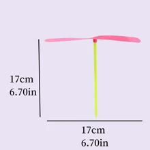 Classic Plastic Bamboo Dragonfly With Hand Cranked Spiral Propeller. Fun Outdoor Toy, Gift Prize, Party Creative Fairy, Random Color! (Assembly Required) - Multicolor - View 3