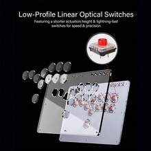 Fighting Game Keyboard, Compatible With Ps4/Ps3/Switch/Pc, Hit Box For Raspberry Pi, Rgb Lighting, Arcade Game Controller Without Joystick, Socd After Covering Type, With Turbo Function - 14 Keys - View 5