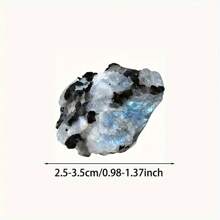 1/2/3pcs Natural Moonstone Crystal Raw Stone, Blue Light Seven Chakras Crystal Raw Stone, Aroma Therapy Diffusion Stone, Mineral Specimen Decorative Collection, Healing Gold Rock Aura Crystals, Advanced Jewelry Diy Decoration, Yoga Meditation Crystals, Best Holiday Gift