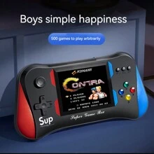 1set Handheld Game Console, Classic Retro 500 Games Double Players Gaming Device - Multicolor - View 4