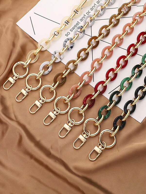1 pieza de cadenas acrílicas, correas de hombro multifuncionales con hebillas para bolsos hechos a mano, cadenas para estuches de teléfonos móviles, accesorios para bolsos