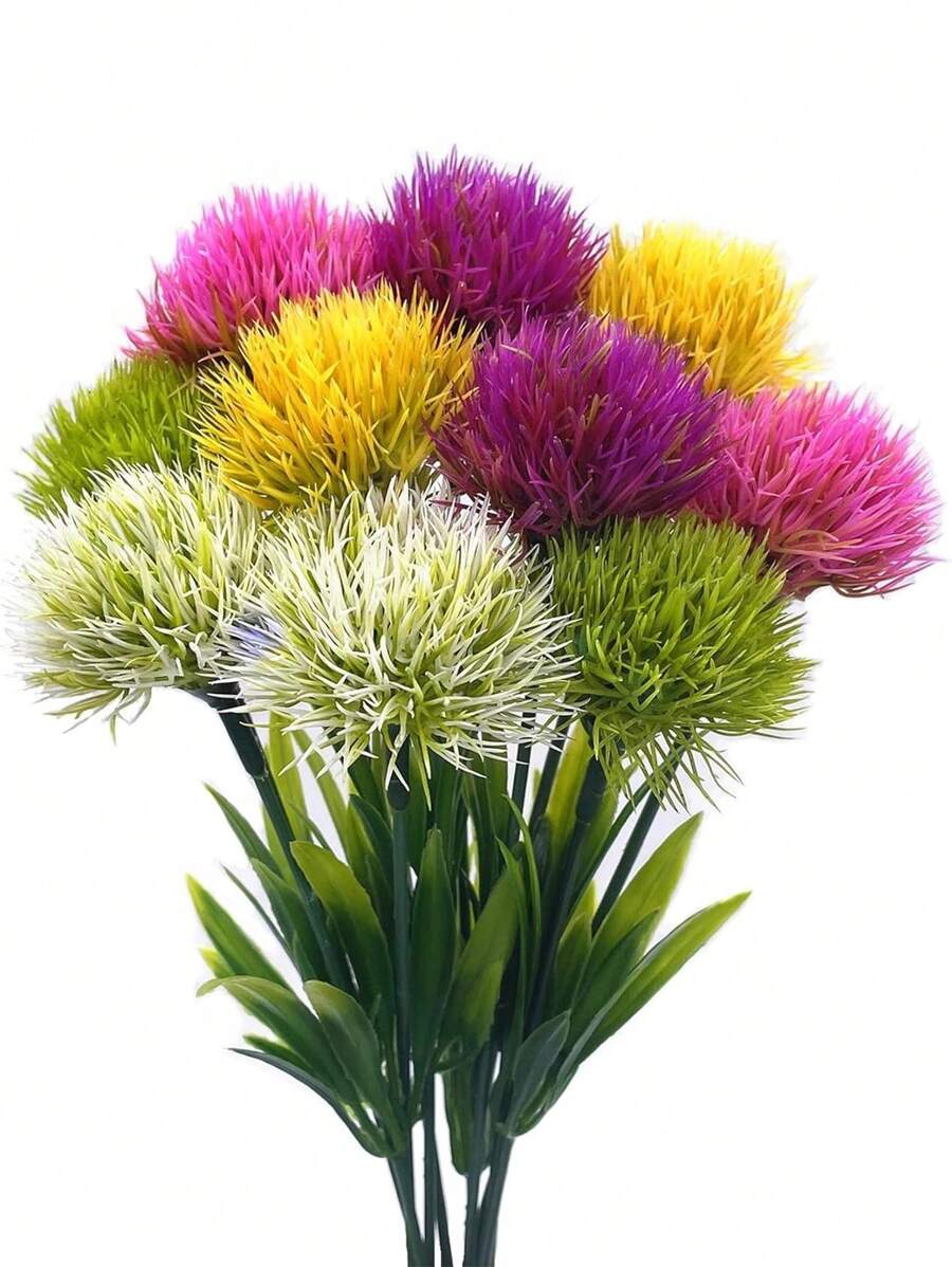 5/3入組混色人造蒲公英,適用於家居裝飾