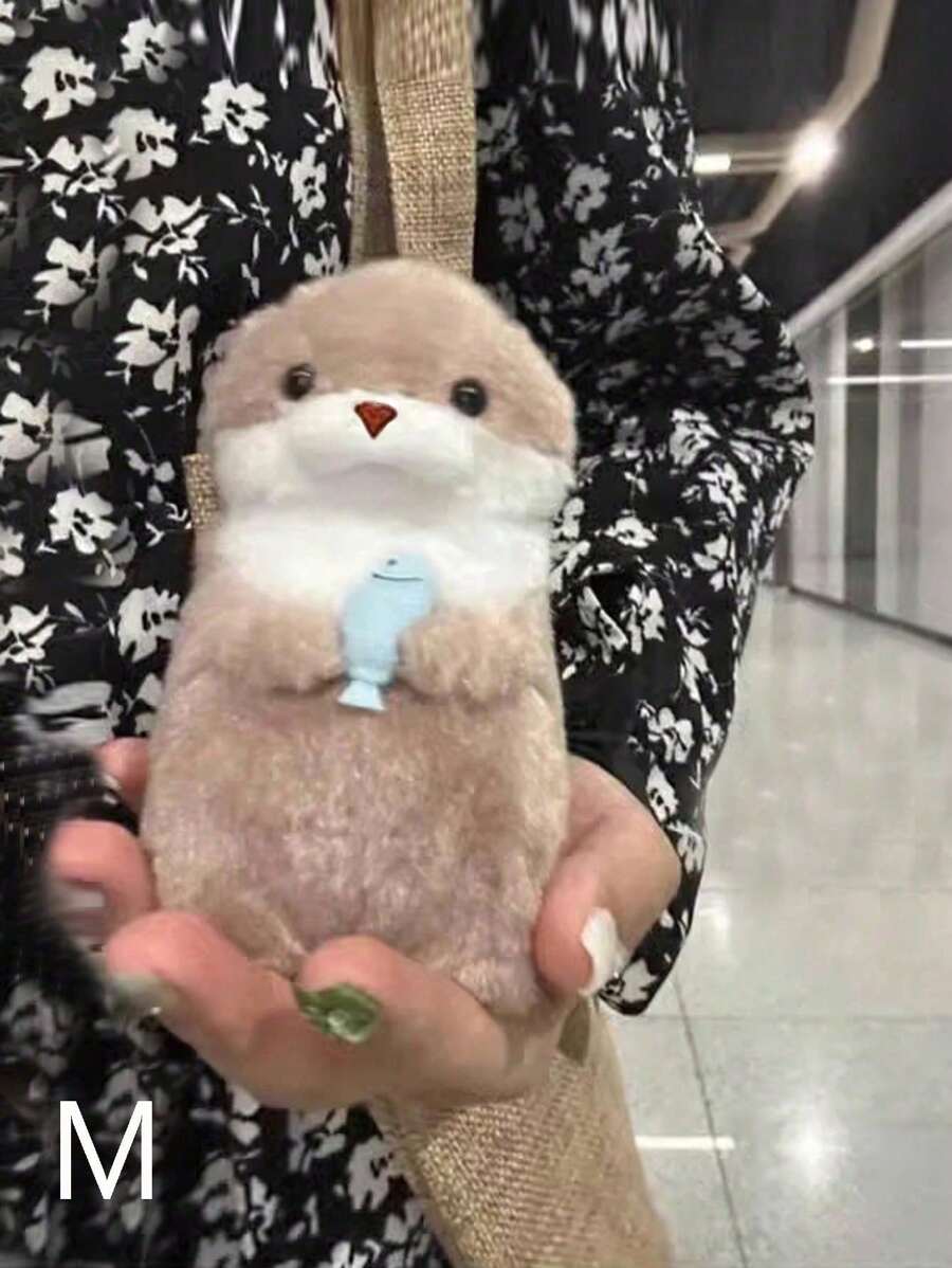 可愛的海獅毛絨填充動物卡通海獺毛絨吊飾鑰匙扣擁抱毛絨柔軟可愛的卡通海獅卡哇伊海獺毛絨掛飾柔軟的海獺填充動物毛絨可愛的棕色水獺毛絨娃娃生日禮物裝飾兒童動物掛飾娃娃毛絨玩具娃娃鑰匙扣禮物禮品配件裝飾鑰匙扣吊飾可愛的東西 - 卡其色 - 查看 1