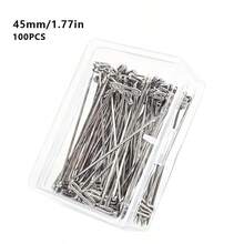 Thập cẩm Kích thước Thép không gỉ T Pins , May vá , Tóc giả , Chặn Dệt kim , Tường , Với Nhựa - Bạc - Xem 9